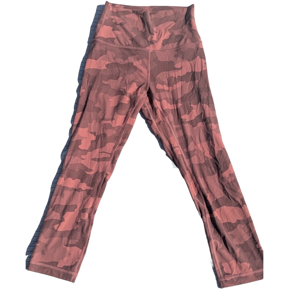 Lululemon Women's Align Crop 21" Camo Leggings Brier Rose‎ Multi Pink Sz 4